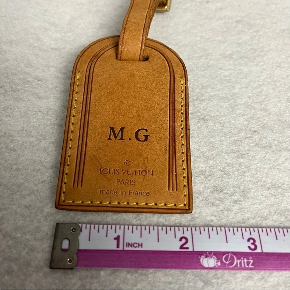 LOUIS VUITTON Luggage Tag Japan 30th Anniversary Hot Stamp Vachetta Leather